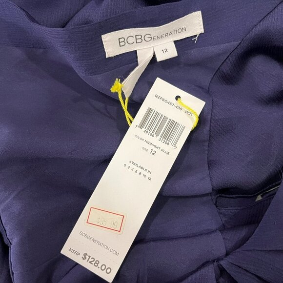 BCBGeneration Women's Midnight Blue Open Back Dress - Size 12 - NWT $128 - Picture 5 of 5